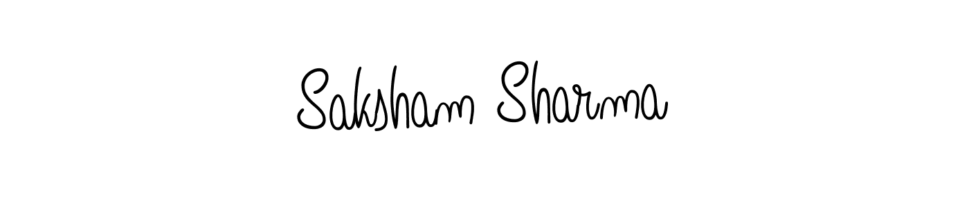 Create a beautiful signature design for name Saksham Sharma. With this signature (Angelique-Rose-font-FFP) fonts, you can make a handwritten signature for free. Saksham Sharma signature style 5 images and pictures png