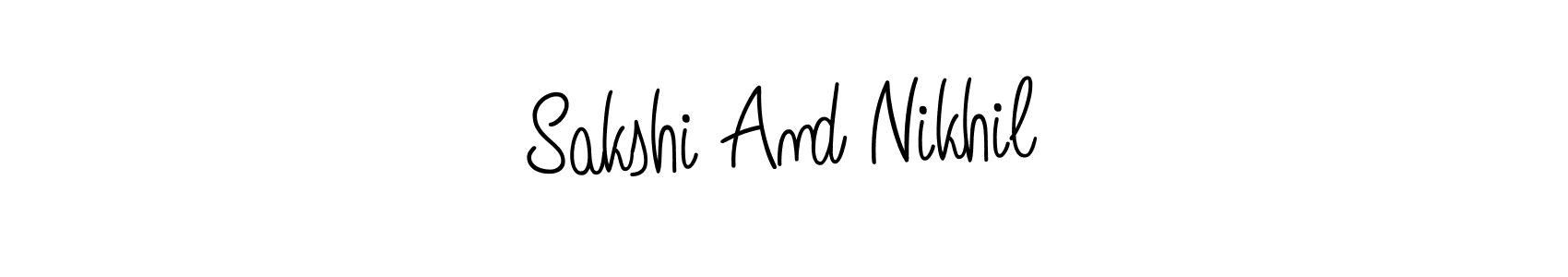 It looks lik you need a new signature style for name Sakshi And Nikhil. Design unique handwritten (Angelique-Rose-font-FFP) signature with our free signature maker in just a few clicks. Sakshi And Nikhil signature style 5 images and pictures png