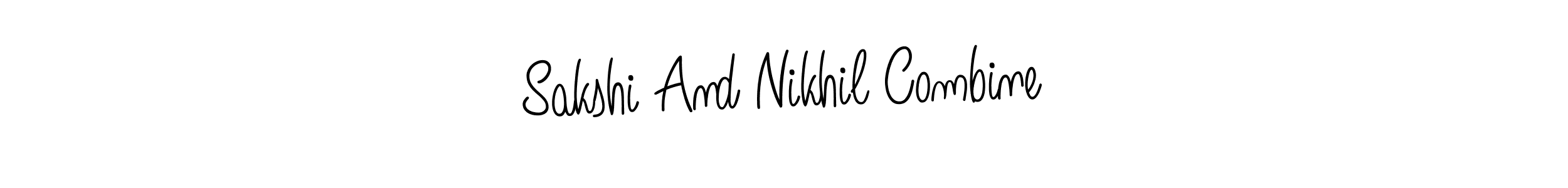 Also we have Sakshi And Nikhil Combine name is the best signature style. Create professional handwritten signature collection using Angelique-Rose-font-FFP autograph style. Sakshi And Nikhil Combine signature style 5 images and pictures png