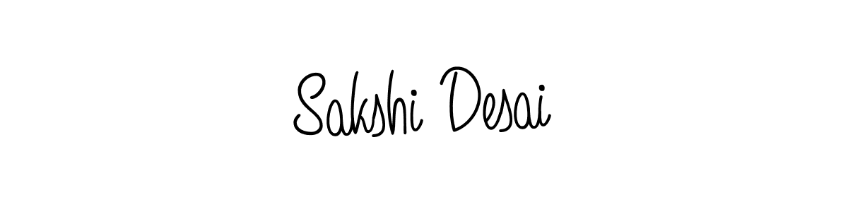 The best way (Angelique-Rose-font-FFP) to make a short signature is to pick only two or three words in your name. The name Sakshi Desai include a total of six letters. For converting this name. Sakshi Desai signature style 5 images and pictures png