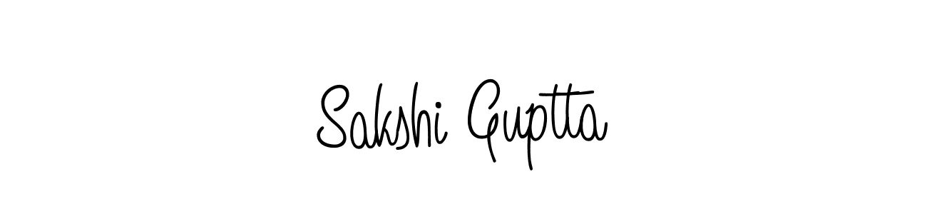 Design your own signature with our free online signature maker. With this signature software, you can create a handwritten (Angelique-Rose-font-FFP) signature for name Sakshi Guptta. Sakshi Guptta signature style 5 images and pictures png