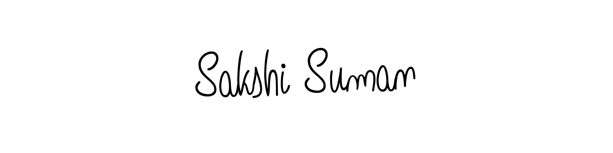 You should practise on your own different ways (Angelique-Rose-font-FFP) to write your name (Sakshi Suman) in signature. don't let someone else do it for you. Sakshi Suman signature style 5 images and pictures png