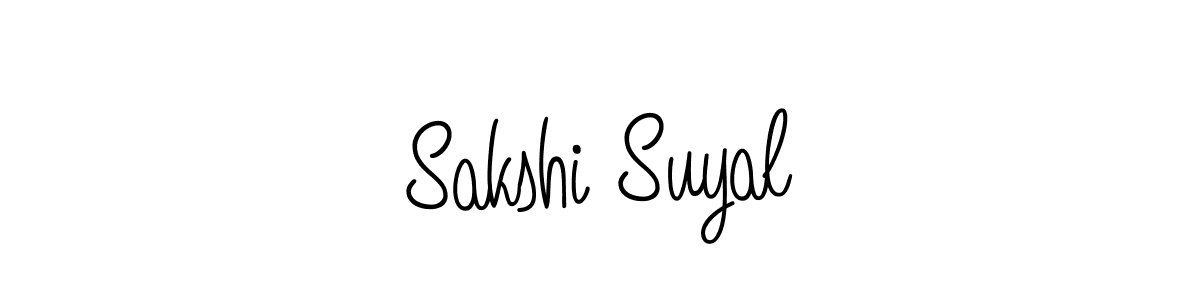 Create a beautiful signature design for name Sakshi Suyal. With this signature (Angelique-Rose-font-FFP) fonts, you can make a handwritten signature for free. Sakshi Suyal signature style 5 images and pictures png