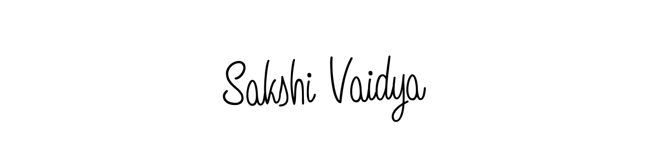 Make a beautiful signature design for name Sakshi Vaidya. With this signature (Angelique-Rose-font-FFP) style, you can create a handwritten signature for free. Sakshi Vaidya signature style 5 images and pictures png