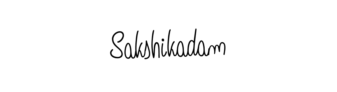 How to make Sakshikadam name signature. Use Angelique-Rose-font-FFP style for creating short signs online. This is the latest handwritten sign. Sakshikadam signature style 5 images and pictures png