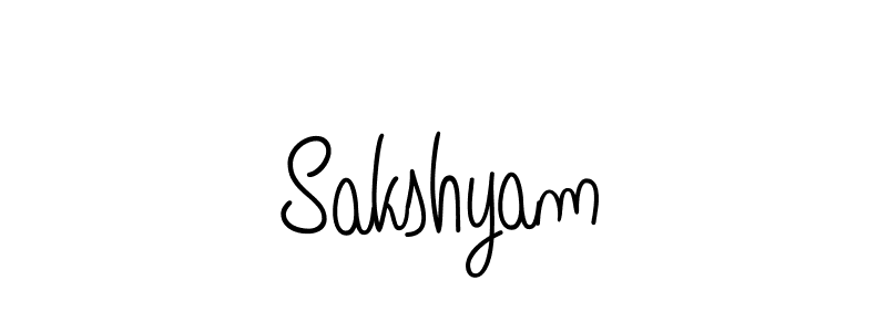 Use a signature maker to create a handwritten signature online. With this signature software, you can design (Angelique-Rose-font-FFP) your own signature for name Sakshyam. Sakshyam signature style 5 images and pictures png