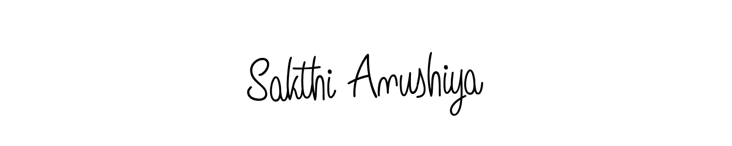 Make a short Sakthi Anushiya signature style. Manage your documents anywhere anytime using Angelique-Rose-font-FFP. Create and add eSignatures, submit forms, share and send files easily. Sakthi Anushiya signature style 5 images and pictures png