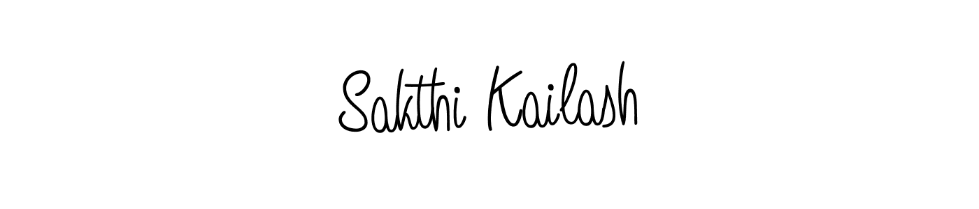 Use a signature maker to create a handwritten signature online. With this signature software, you can design (Angelique-Rose-font-FFP) your own signature for name Sakthi Kailash. Sakthi Kailash signature style 5 images and pictures png
