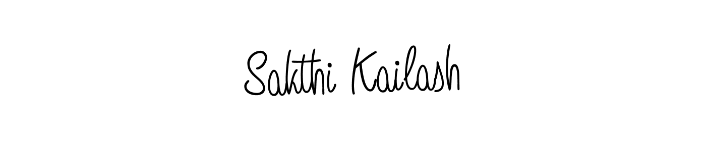 You should practise on your own different ways (Angelique-Rose-font-FFP) to write your name (Sakthi Kailash) in signature. don't let someone else do it for you. Sakthi Kailash signature style 5 images and pictures png