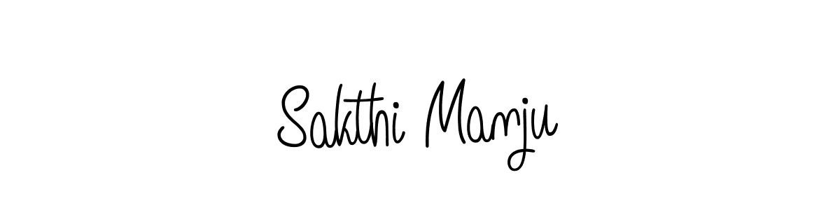 The best way (Angelique-Rose-font-FFP) to make a short signature is to pick only two or three words in your name. The name Sakthi Manju include a total of six letters. For converting this name. Sakthi Manju signature style 5 images and pictures png