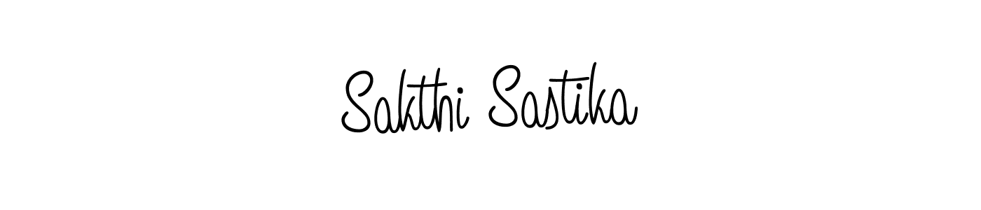 Sakthi Sastika stylish signature style. Best Handwritten Sign (Angelique-Rose-font-FFP) for my name. Handwritten Signature Collection Ideas for my name Sakthi Sastika. Sakthi Sastika signature style 5 images and pictures png