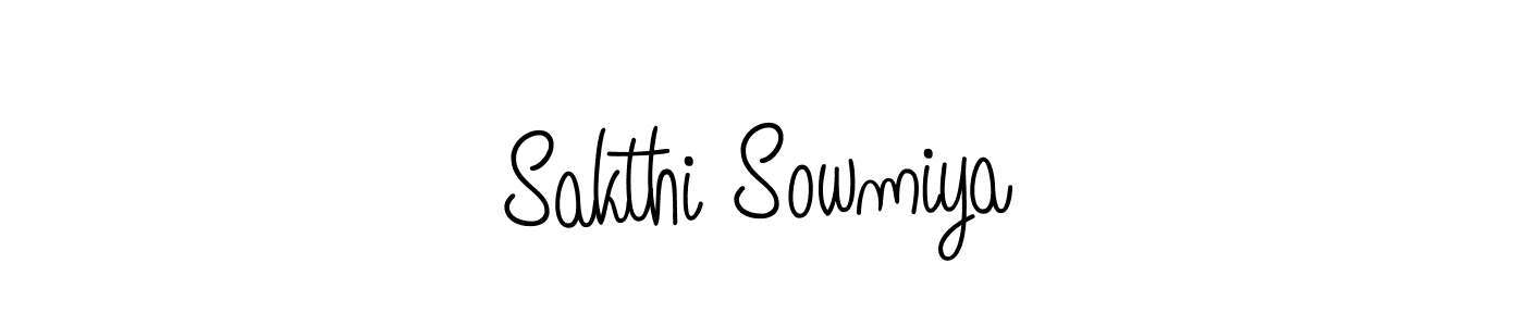 Make a beautiful signature design for name Sakthi Sowmiya. With this signature (Angelique-Rose-font-FFP) style, you can create a handwritten signature for free. Sakthi Sowmiya signature style 5 images and pictures png