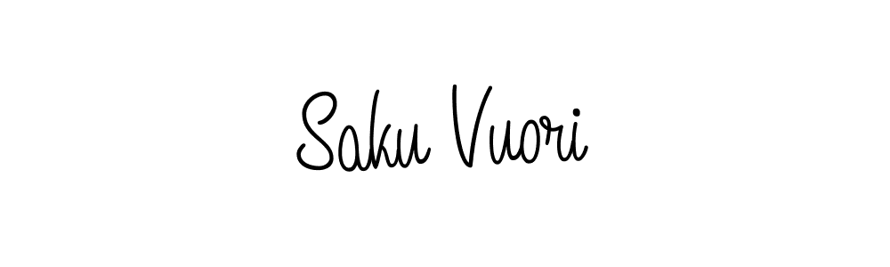 How to make Saku Vuori name signature. Use Angelique-Rose-font-FFP style for creating short signs online. This is the latest handwritten sign. Saku Vuori signature style 5 images and pictures png