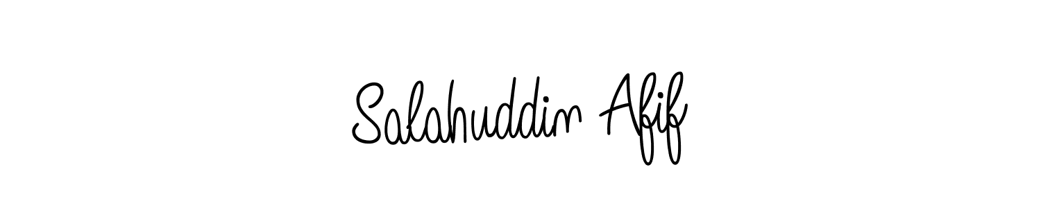 Design your own signature with our free online signature maker. With this signature software, you can create a handwritten (Angelique-Rose-font-FFP) signature for name Salahuddin Afif. Salahuddin Afif signature style 5 images and pictures png