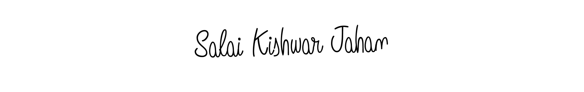 You can use this online signature creator to create a handwritten signature for the name Salai Kishwar Jahan. This is the best online autograph maker. Salai Kishwar Jahan signature style 5 images and pictures png