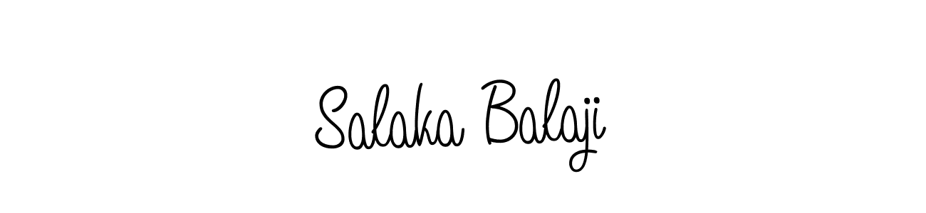 Design your own signature with our free online signature maker. With this signature software, you can create a handwritten (Angelique-Rose-font-FFP) signature for name Salaka Balaji. Salaka Balaji signature style 5 images and pictures png