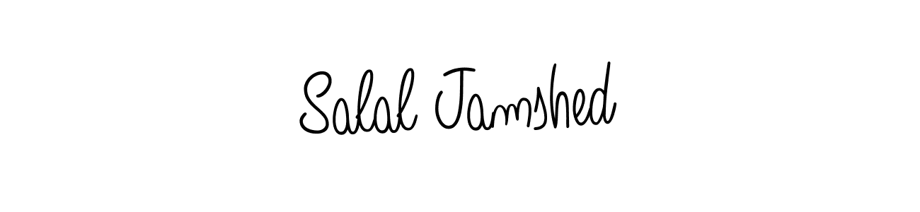 How to make Salal Jamshed name signature. Use Angelique-Rose-font-FFP style for creating short signs online. This is the latest handwritten sign. Salal Jamshed signature style 5 images and pictures png