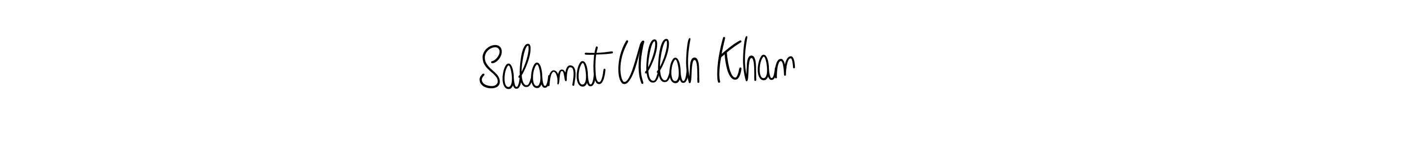 You can use this online signature creator to create a handwritten signature for the name Salamat Ullah Khan سلامت. This is the best online autograph maker. Salamat Ullah Khan سلامت signature style 5 images and pictures png