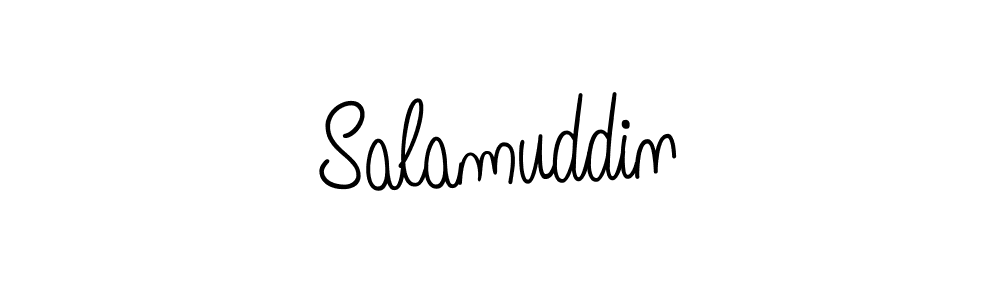 How to make Salamuddin name signature. Use Angelique-Rose-font-FFP style for creating short signs online. This is the latest handwritten sign. Salamuddin signature style 5 images and pictures png