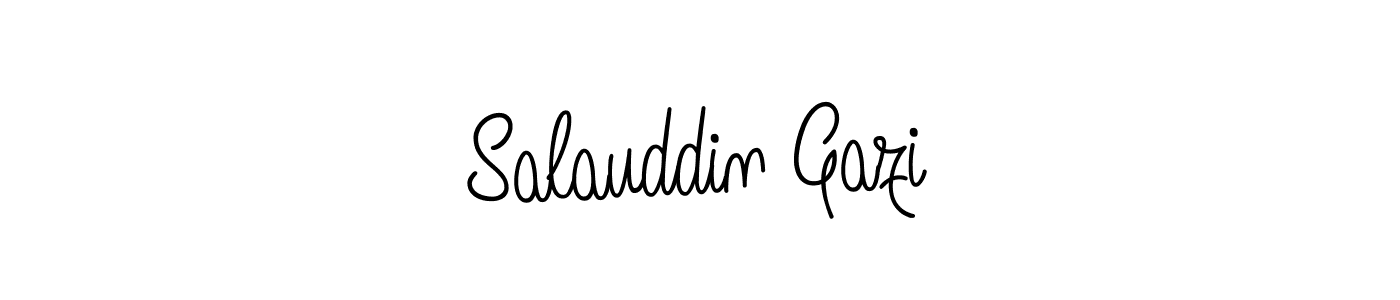 You should practise on your own different ways (Angelique-Rose-font-FFP) to write your name (Salauddin Gazi) in signature. don't let someone else do it for you. Salauddin Gazi signature style 5 images and pictures png