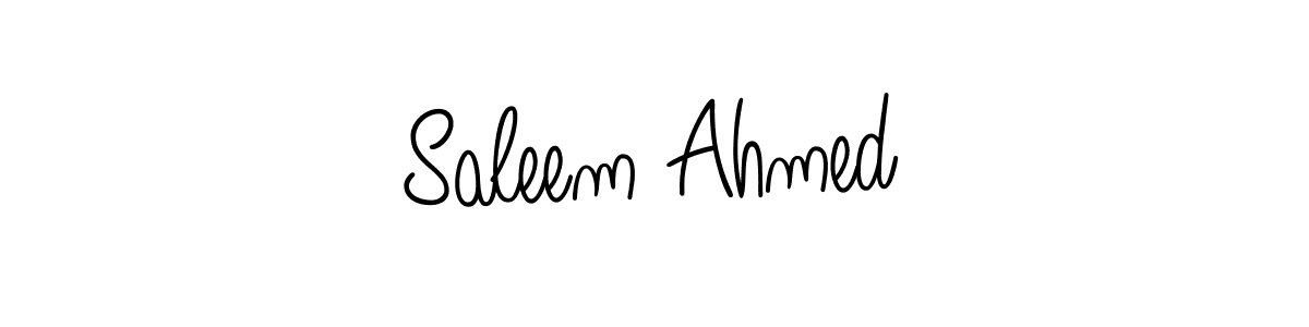 if you are searching for the best signature style for your name Saleem Ahmed. so please give up your signature search. here we have designed multiple signature styles  using Angelique-Rose-font-FFP. Saleem Ahmed signature style 5 images and pictures png