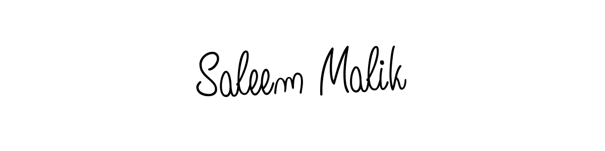 Design your own signature with our free online signature maker. With this signature software, you can create a handwritten (Angelique-Rose-font-FFP) signature for name Saleem Malik. Saleem Malik signature style 5 images and pictures png