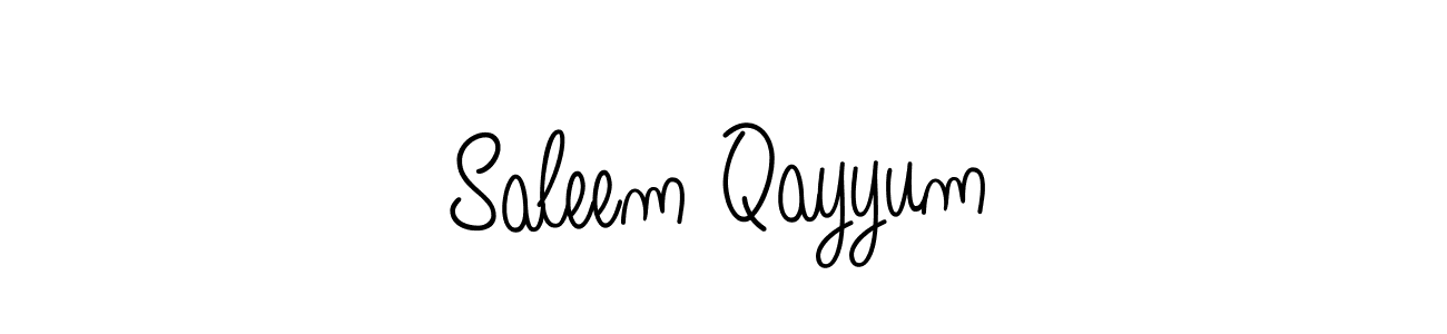 The best way (Angelique-Rose-font-FFP) to make a short signature is to pick only two or three words in your name. The name Saleem Qayyum include a total of six letters. For converting this name. Saleem Qayyum signature style 5 images and pictures png