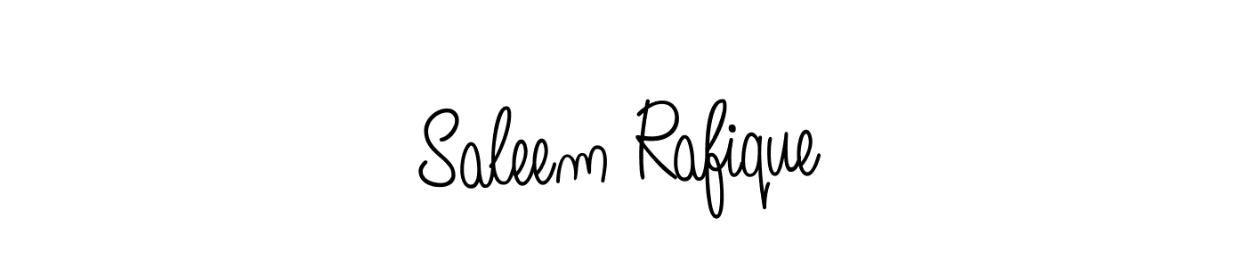 Also we have Saleem Rafique name is the best signature style. Create professional handwritten signature collection using Angelique-Rose-font-FFP autograph style. Saleem Rafique signature style 5 images and pictures png