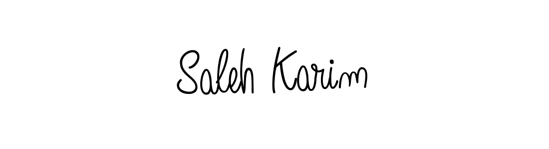 Use a signature maker to create a handwritten signature online. With this signature software, you can design (Angelique-Rose-font-FFP) your own signature for name Saleh Karim. Saleh Karim signature style 5 images and pictures png