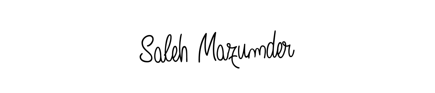 How to make Saleh Mazumder name signature. Use Angelique-Rose-font-FFP style for creating short signs online. This is the latest handwritten sign. Saleh Mazumder signature style 5 images and pictures png