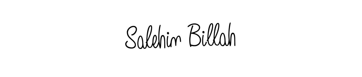 You should practise on your own different ways (Angelique-Rose-font-FFP) to write your name (Salehin Billah) in signature. don't let someone else do it for you. Salehin Billah signature style 5 images and pictures png