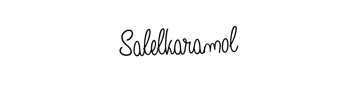 How to make Salelkaramol signature? Angelique-Rose-font-FFP is a professional autograph style. Create handwritten signature for Salelkaramol name. Salelkaramol signature style 5 images and pictures png