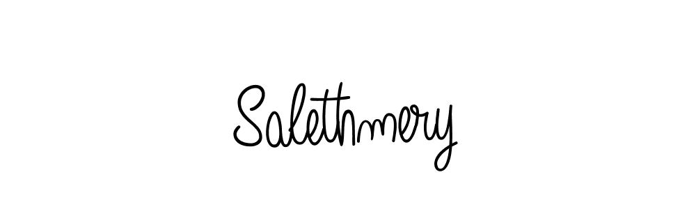 Make a beautiful signature design for name Salethmery. With this signature (Angelique-Rose-font-FFP) style, you can create a handwritten signature for free. Salethmery signature style 5 images and pictures png