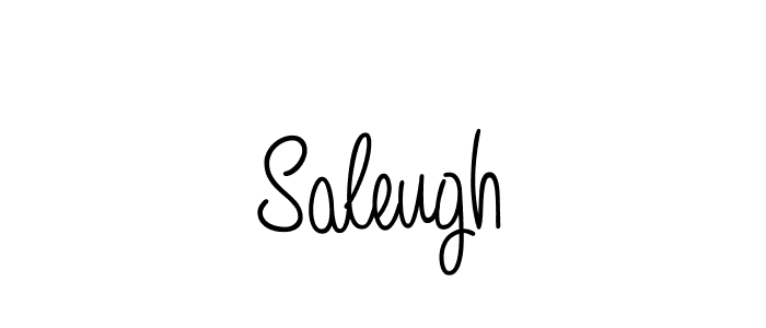 Make a beautiful signature design for name Saleugh. With this signature (Angelique-Rose-font-FFP) style, you can create a handwritten signature for free. Saleugh signature style 5 images and pictures png