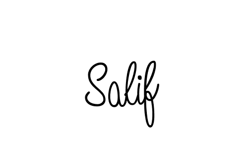 Make a beautiful signature design for name Salif. With this signature (Angelique-Rose-font-FFP) style, you can create a handwritten signature for free. Salif signature style 5 images and pictures png