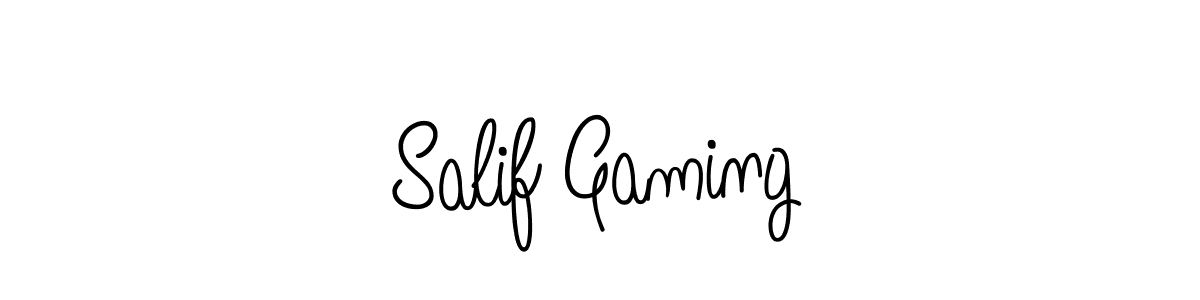 Make a beautiful signature design for name Salif Gaming. With this signature (Angelique-Rose-font-FFP) style, you can create a handwritten signature for free. Salif Gaming signature style 5 images and pictures png