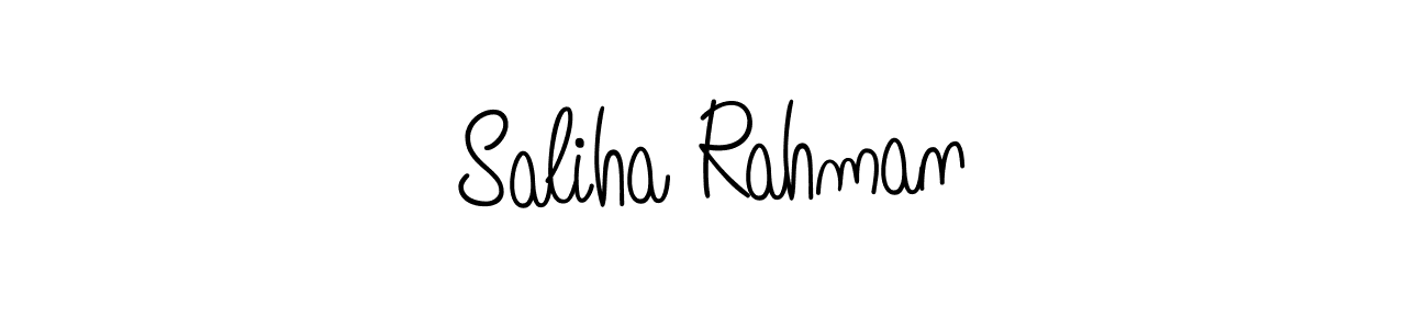 The best way (Angelique-Rose-font-FFP) to make a short signature is to pick only two or three words in your name. The name Saliha Rahman include a total of six letters. For converting this name. Saliha Rahman signature style 5 images and pictures png