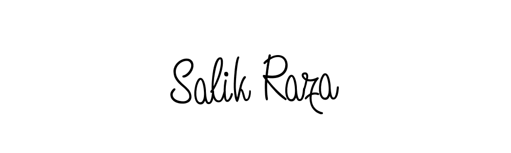 Use a signature maker to create a handwritten signature online. With this signature software, you can design (Angelique-Rose-font-FFP) your own signature for name Salik Raza. Salik Raza signature style 5 images and pictures png