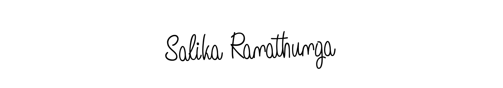 Use a signature maker to create a handwritten signature online. With this signature software, you can design (Angelique-Rose-font-FFP) your own signature for name Salika Ranathunga. Salika Ranathunga signature style 5 images and pictures png