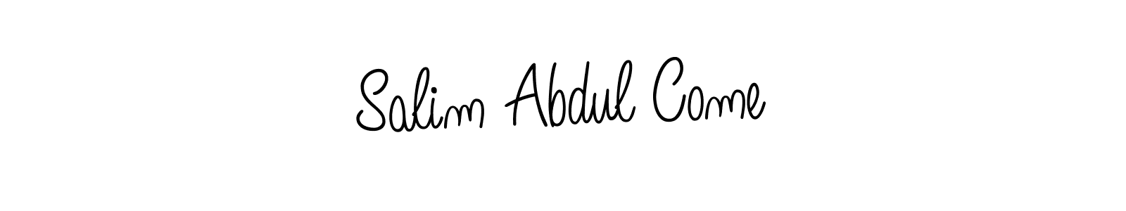 Also You can easily find your signature by using the search form. We will create Salim Abdul Come name handwritten signature images for you free of cost using Angelique-Rose-font-FFP sign style. Salim Abdul Come signature style 5 images and pictures png