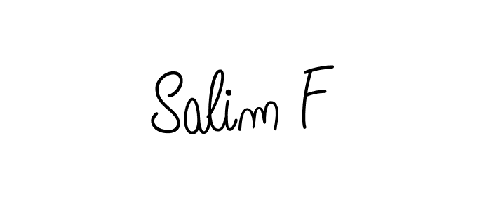 You should practise on your own different ways (Angelique-Rose-font-FFP) to write your name (Salim F) in signature. don't let someone else do it for you. Salim F signature style 5 images and pictures png