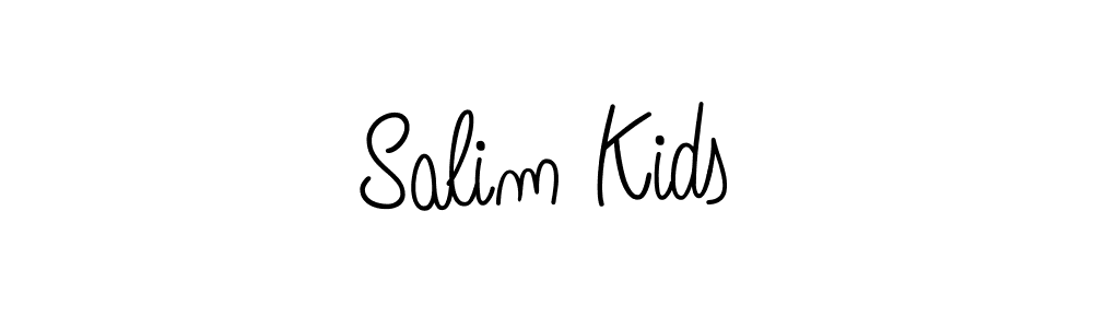 You should practise on your own different ways (Angelique-Rose-font-FFP) to write your name (Salim Kids) in signature. don't let someone else do it for you. Salim Kids signature style 5 images and pictures png