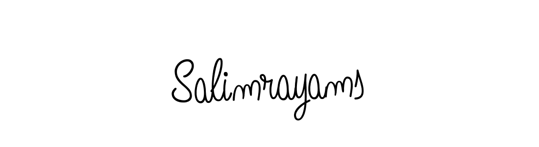 Design your own signature with our free online signature maker. With this signature software, you can create a handwritten (Angelique-Rose-font-FFP) signature for name Salimrayams. Salimrayams signature style 5 images and pictures png