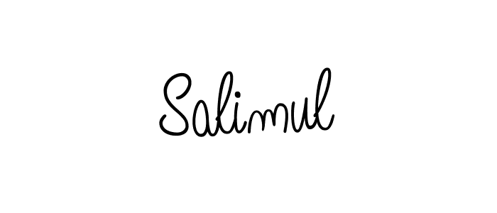 The best way (Angelique-Rose-font-FFP) to make a short signature is to pick only two or three words in your name. The name Salimul include a total of six letters. For converting this name. Salimul signature style 5 images and pictures png