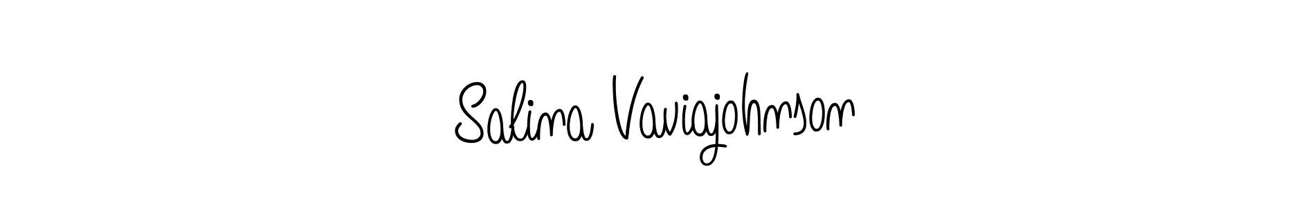 Use a signature maker to create a handwritten signature online. With this signature software, you can design (Angelique-Rose-font-FFP) your own signature for name Salina Vaviajohnson. Salina Vaviajohnson signature style 5 images and pictures png