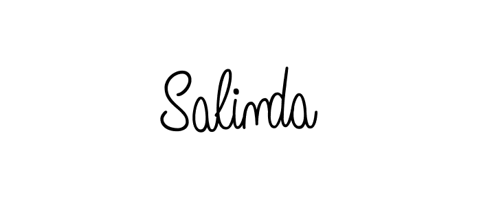 How to make Salinda name signature. Use Angelique-Rose-font-FFP style for creating short signs online. This is the latest handwritten sign. Salinda signature style 5 images and pictures png