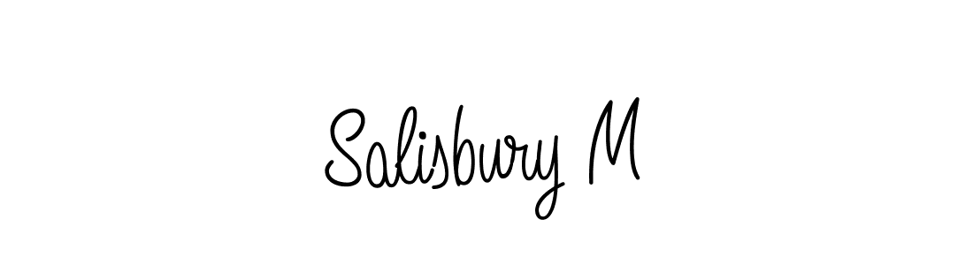 Design your own signature with our free online signature maker. With this signature software, you can create a handwritten (Angelique-Rose-font-FFP) signature for name Salisbury M. Salisbury M signature style 5 images and pictures png