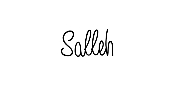 Design your own signature with our free online signature maker. With this signature software, you can create a handwritten (Angelique-Rose-font-FFP) signature for name Salleh. Salleh signature style 5 images and pictures png