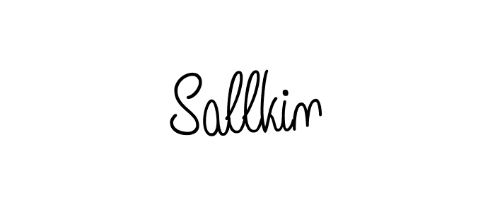 Create a beautiful signature design for name Sallkin. With this signature (Angelique-Rose-font-FFP) fonts, you can make a handwritten signature for free. Sallkin signature style 5 images and pictures png