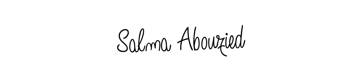 Salma Abouzied stylish signature style. Best Handwritten Sign (Angelique-Rose-font-FFP) for my name. Handwritten Signature Collection Ideas for my name Salma Abouzied. Salma Abouzied signature style 5 images and pictures png